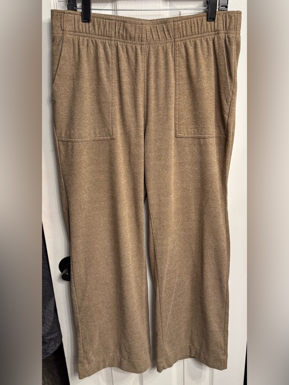 90 Degree By Reflex Women's Wide Leg Pull-On Pants in marbled pique daisy